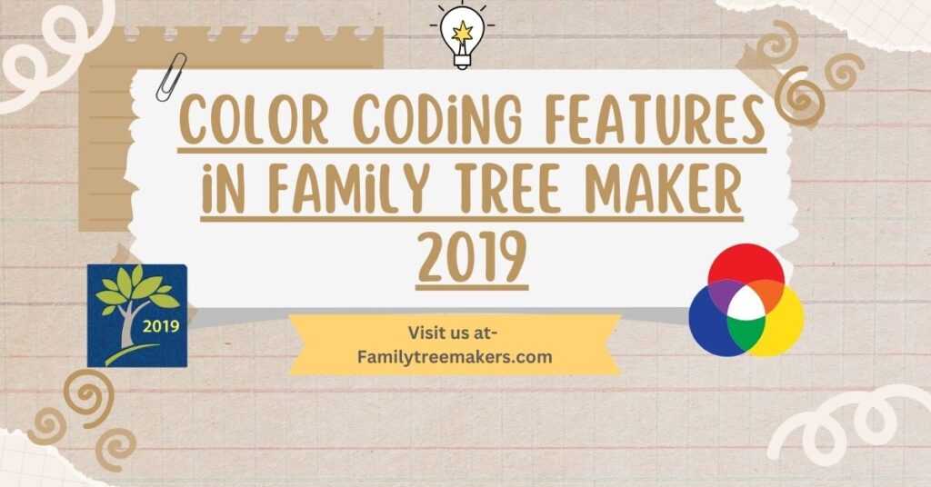 Color Coding Features in Family Tree Maker 2019